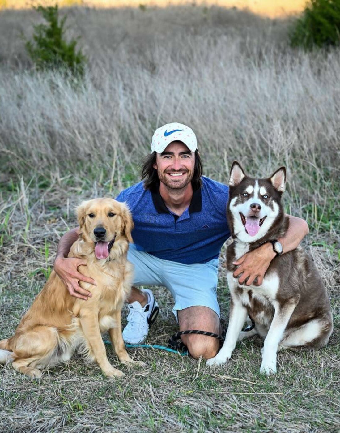 Dr. Danrich Kruger with his dogs, Legend and Canyon
