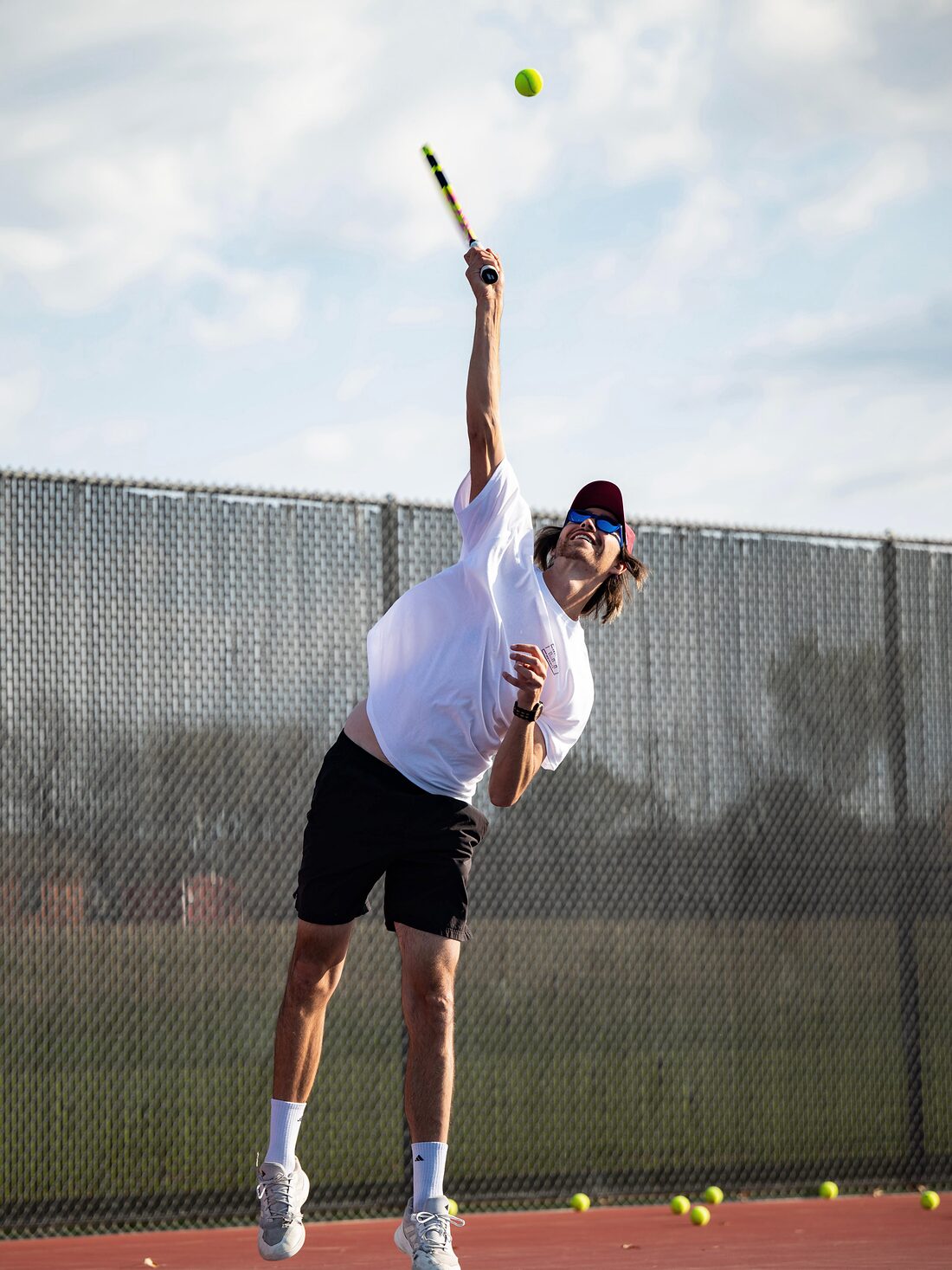 Serving during an on-court session